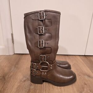 Dream Pairs Brown Moto Boots